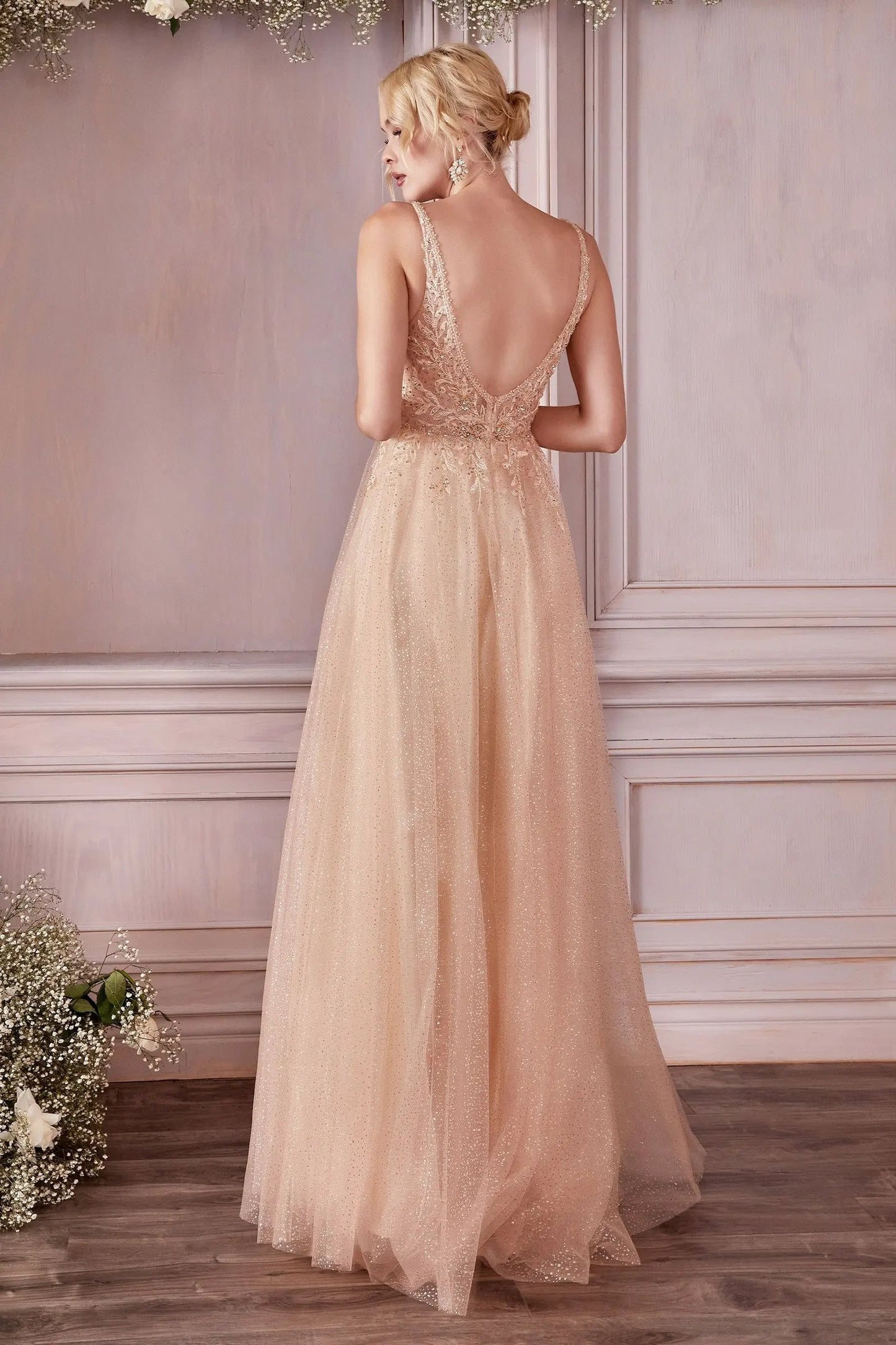 Layered Tulle A-Line Gown by Tux-USA