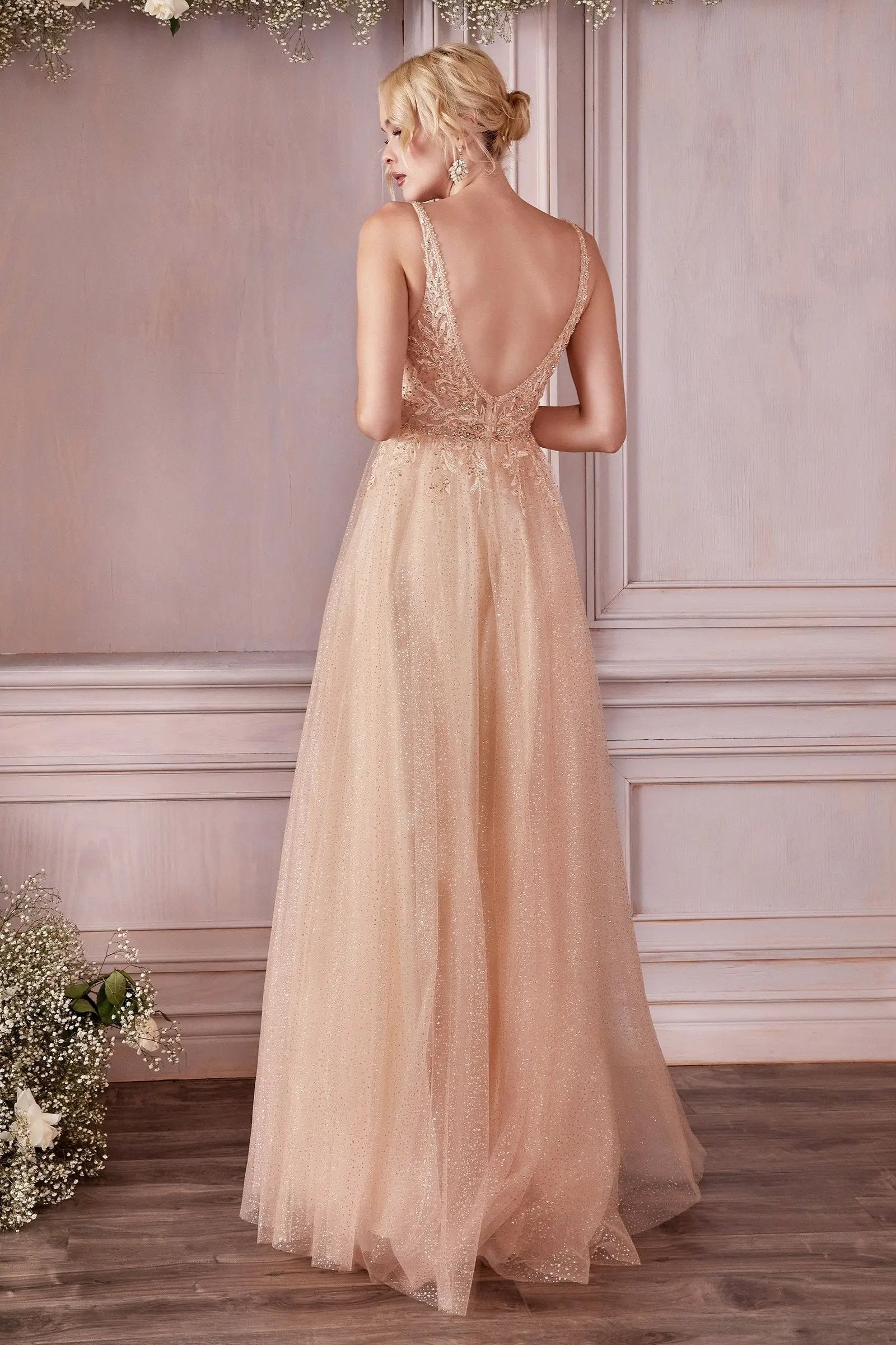 Layered Tulle A-Line Gown by Tux-USA