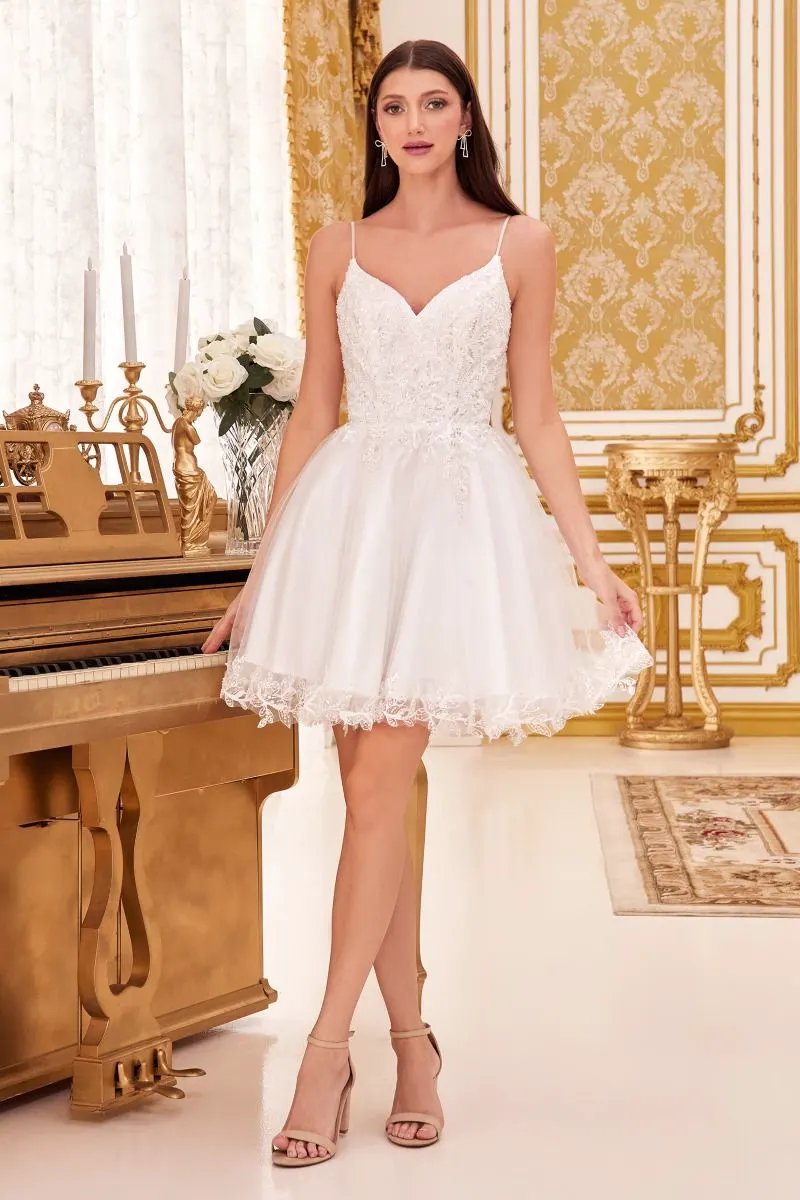 Short A-Line Lace & Tulle Dress by Tux-USA