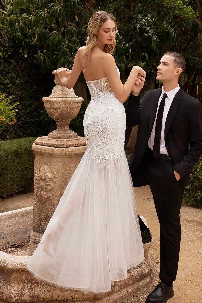 Beaded Mermaid Wedding Gown by Tux-USA