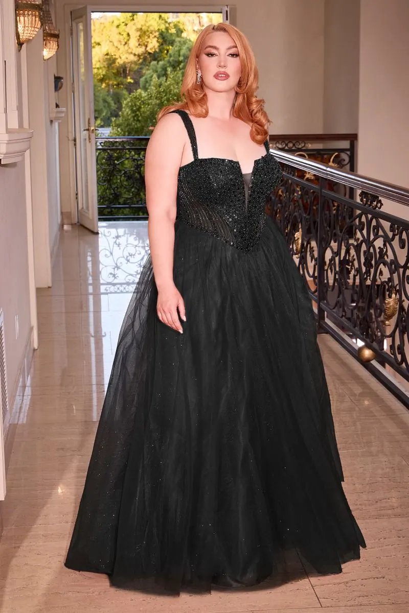 Strapless A-Line Embellished Gown Curve by Tux-USA