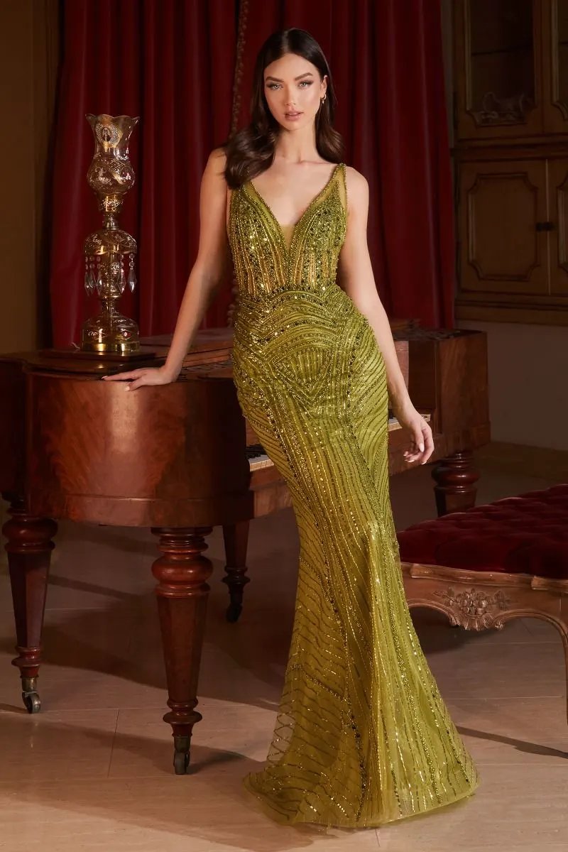 Fully Embellished Beaded Gown by Tux-USA