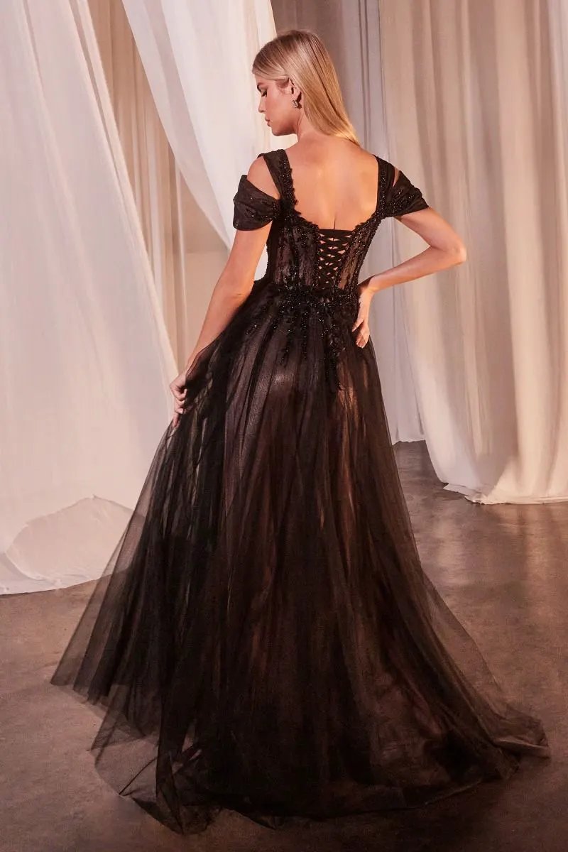 Black Off The Shoulder Ball Gown by Tux-USA