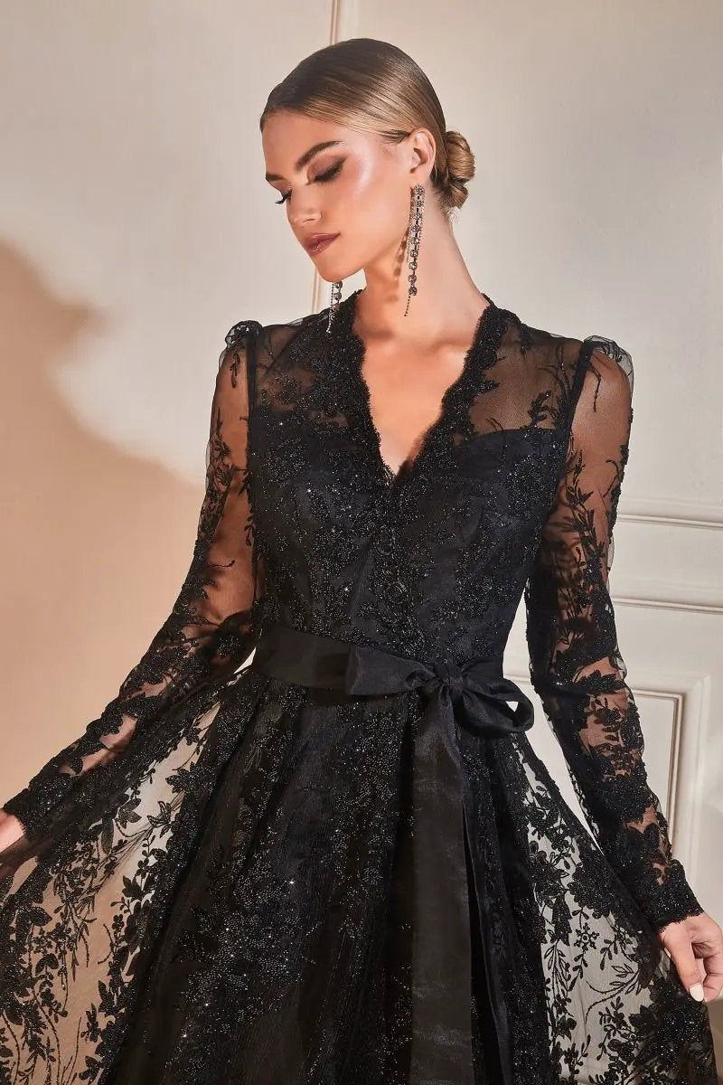 Long Sleeve Embellished Ball Gown by Tux-USA