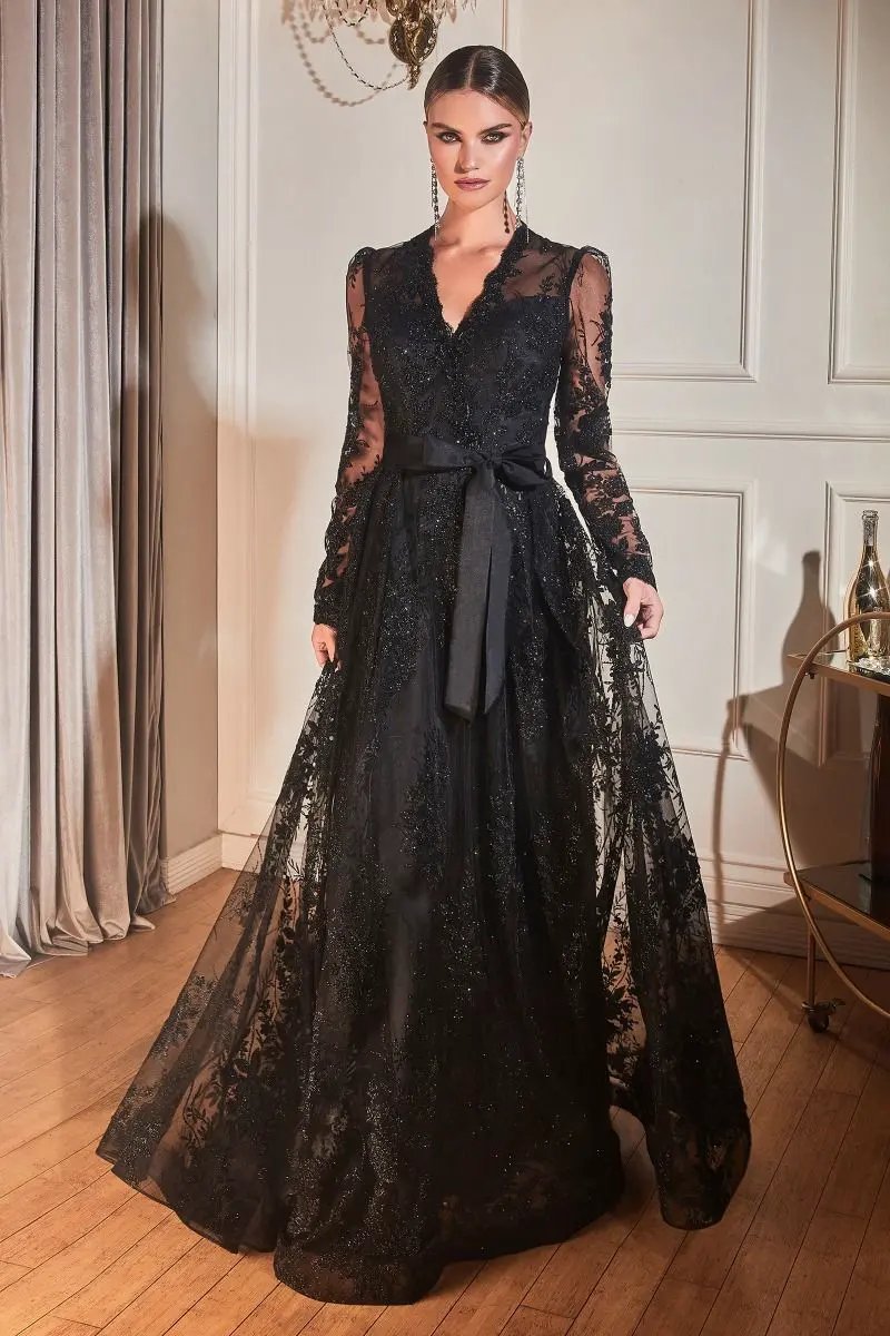 Long Sleeve A-Line Dress by Tux-USA