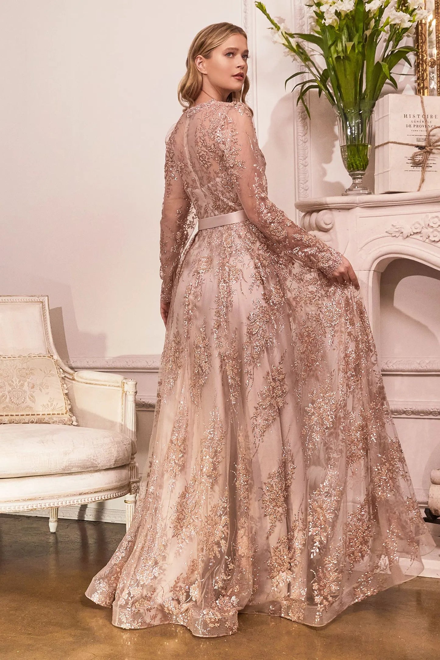 Long Sleeve A-Line Dress by Tux-USA