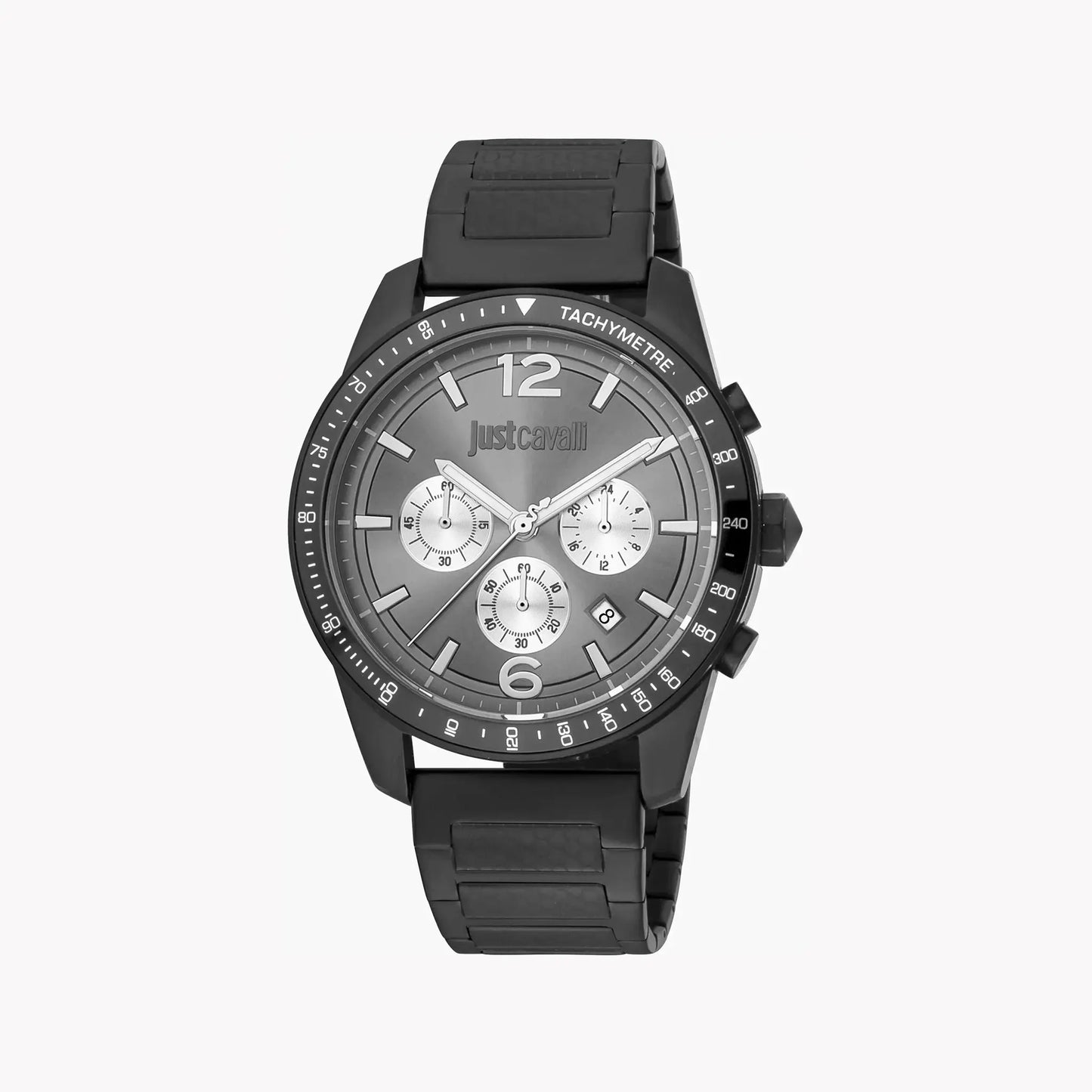 Just Cavalli Men's Black Stainless Steel Watch, Gray Dial | Jc1g204m0065 by JUST CAVALLI