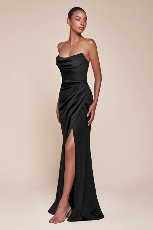 Strapless Neoprene Fitted Gown by Tux-USA