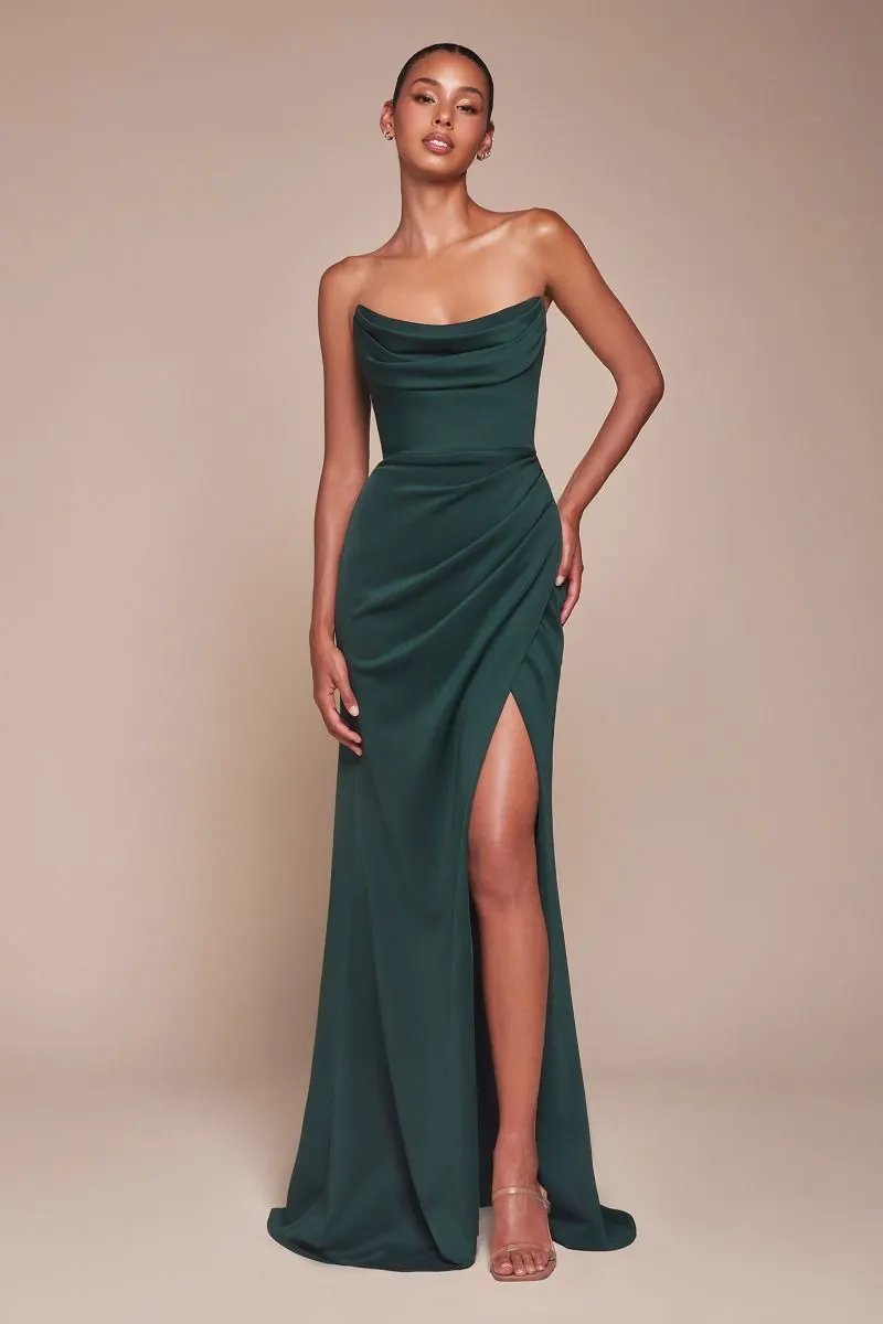Strapless Neoprene Fitted Gown by Tux-USA