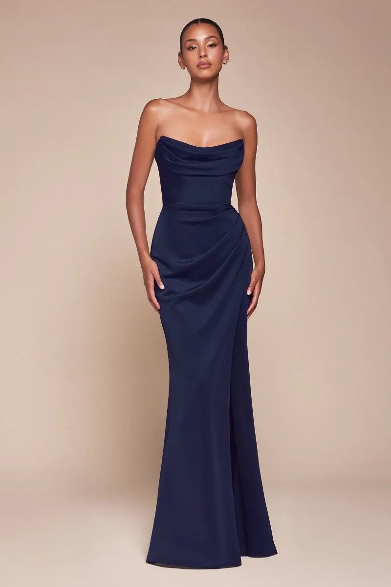 Strapless Neoprene Fitted Gown by Tux-USA