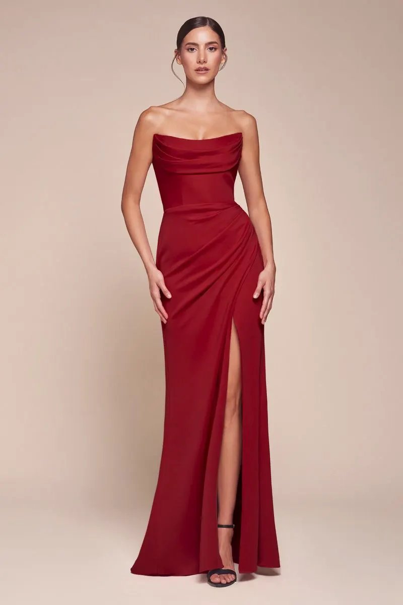 Strapless Neoprene Fitted Gown by Tux-USA