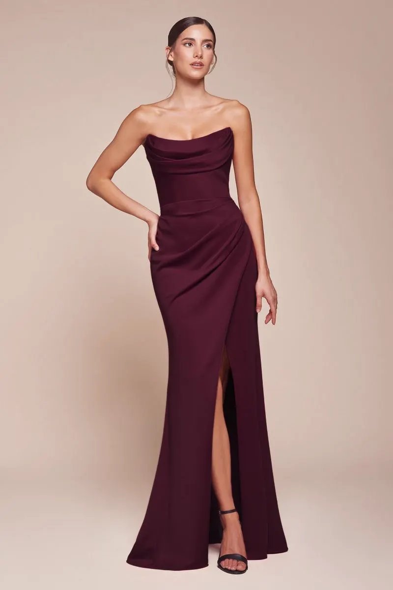 Strapless Neoprene Fitted Gown by Tux-USA
