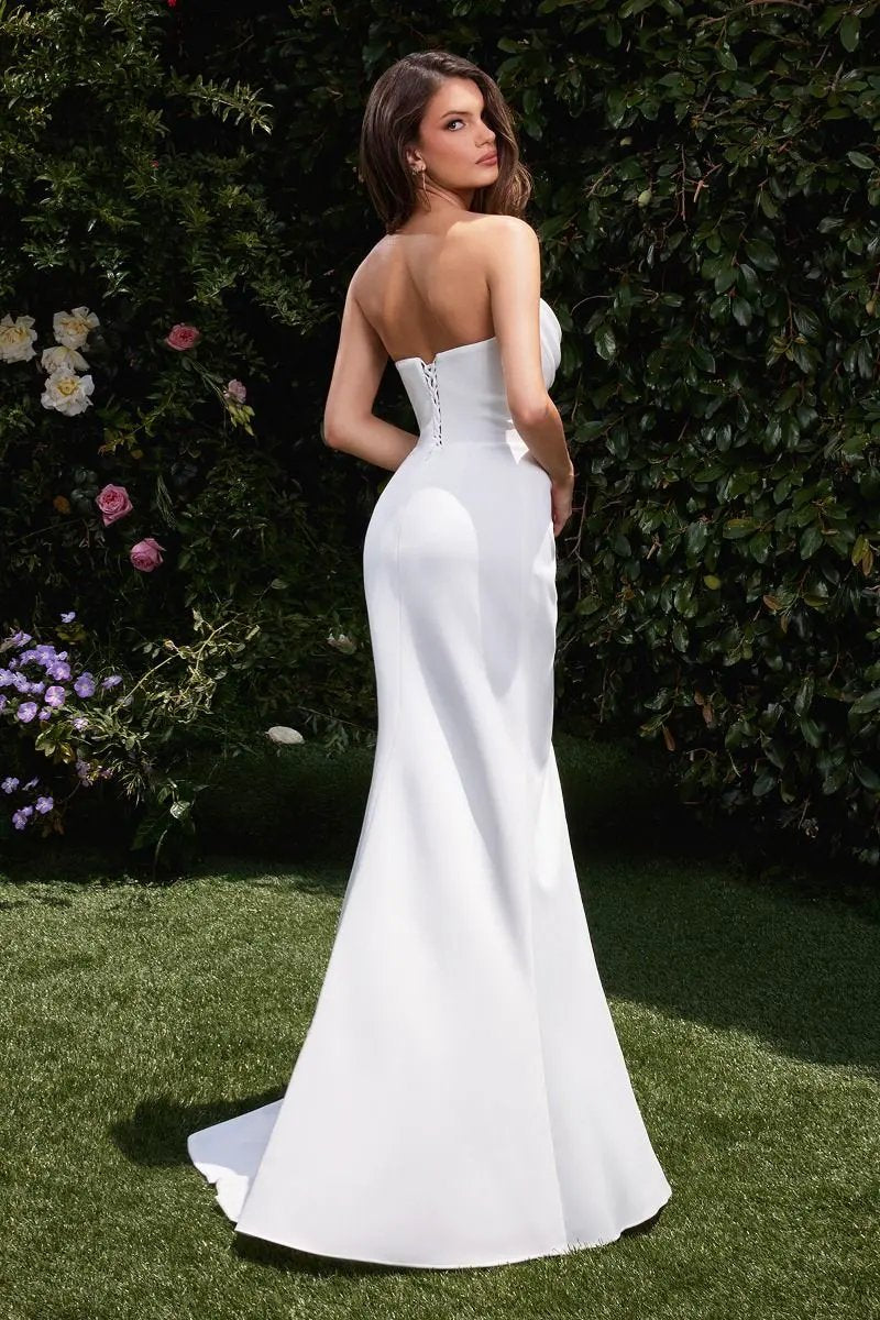 Neoprene Strapless Wedding Dress by Tux-USA