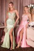 Crystal & Satin Fitted Dress by Partner Label