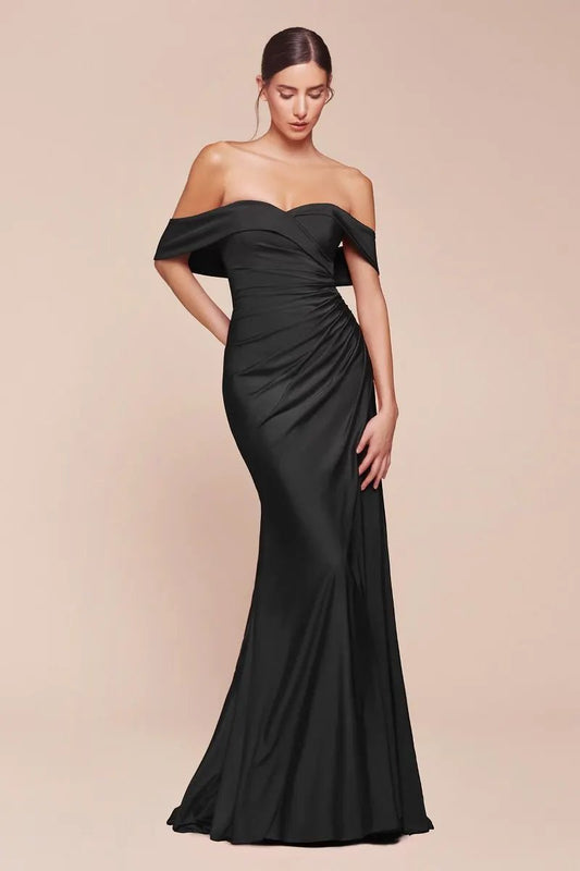 Off The Shoulder Stretch Spandex Dress by Tux-USA