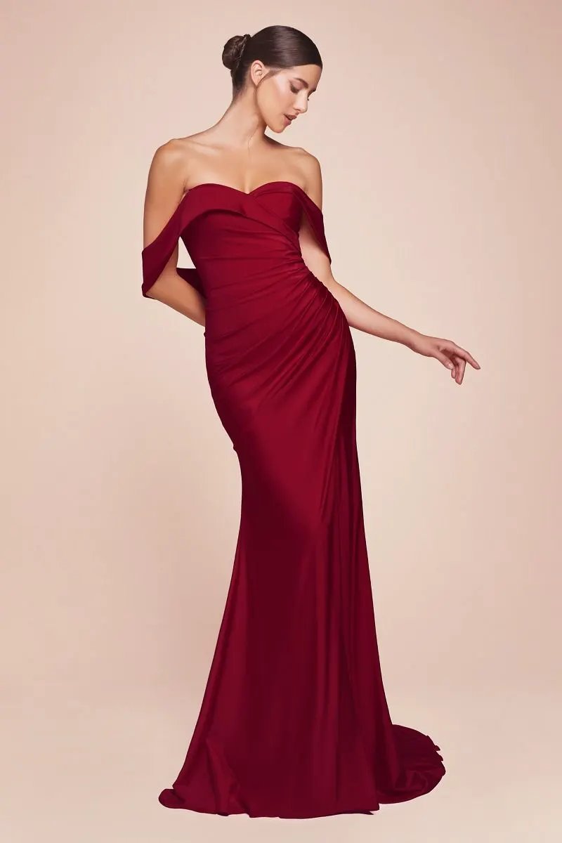Off The Shoulder Stretch Spandex Dress by Tux-USA