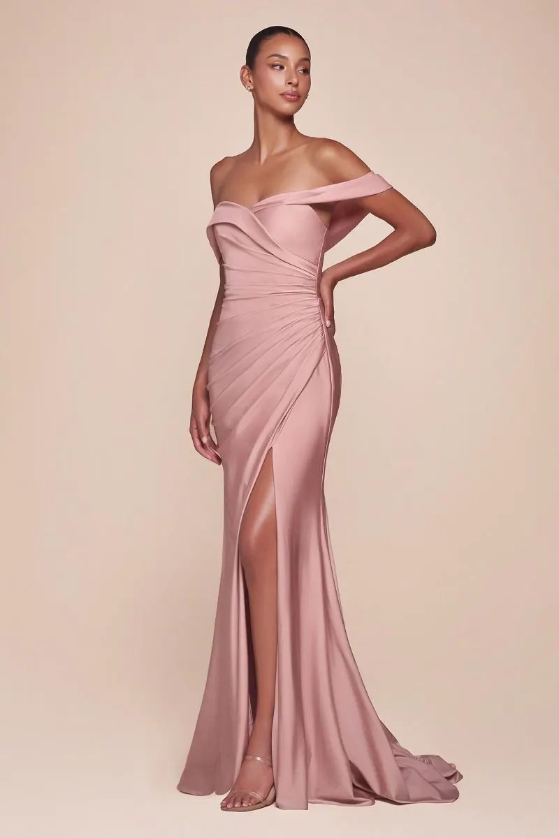Off The Shoulder Stretch Spandex Dress by Tux-USA