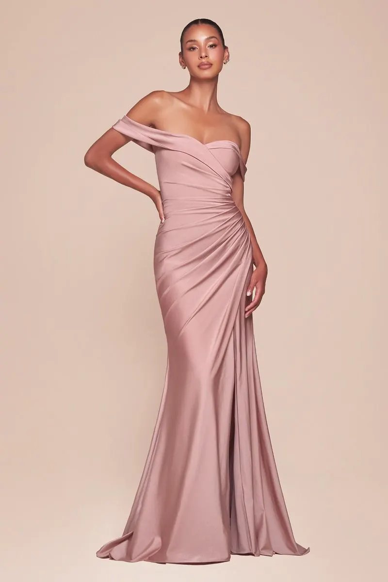 Off The Shoulder Stretch Spandex Dress by Tux-USA