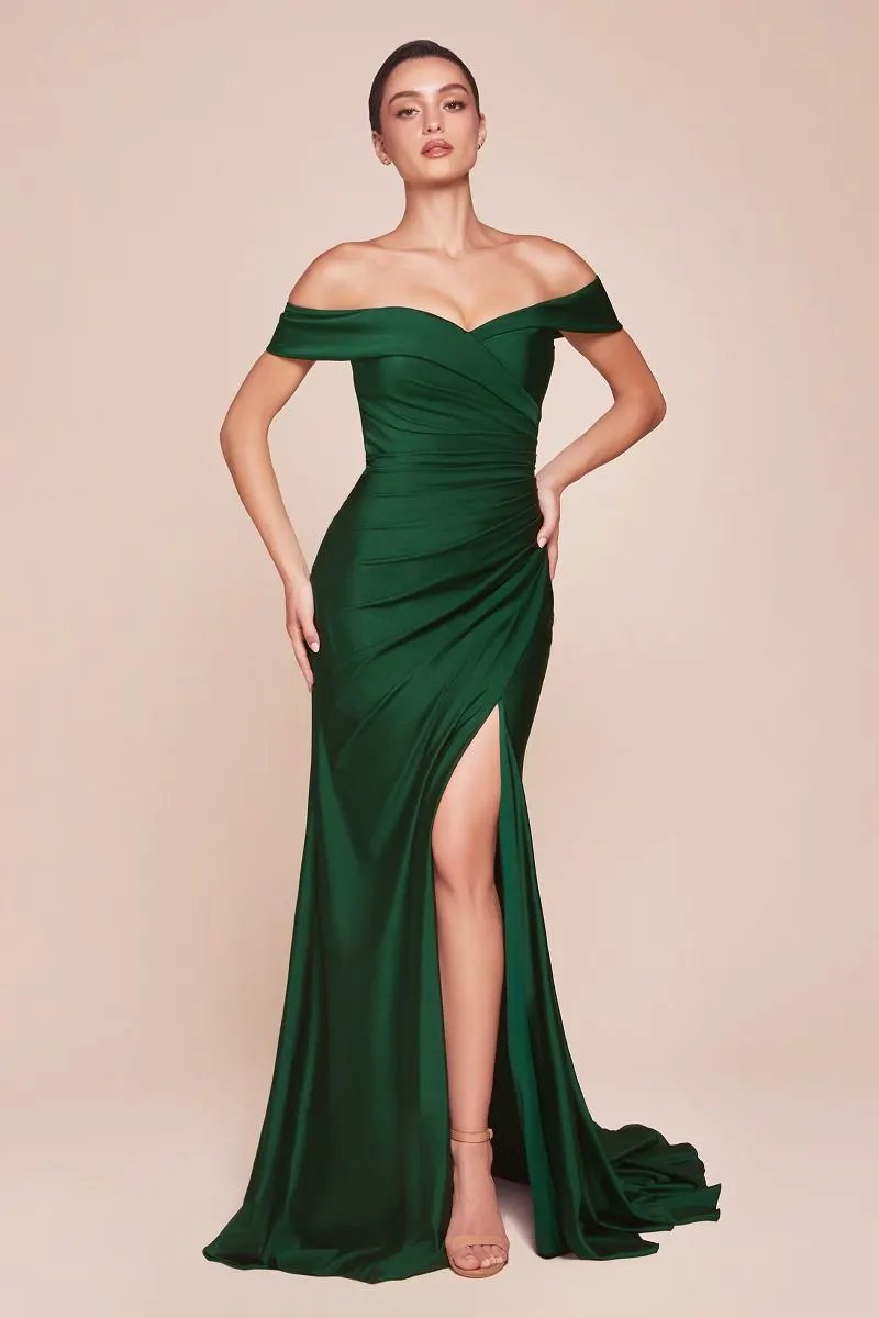 Off The Shoulder Stretch Spandex Dress by Tux-USA