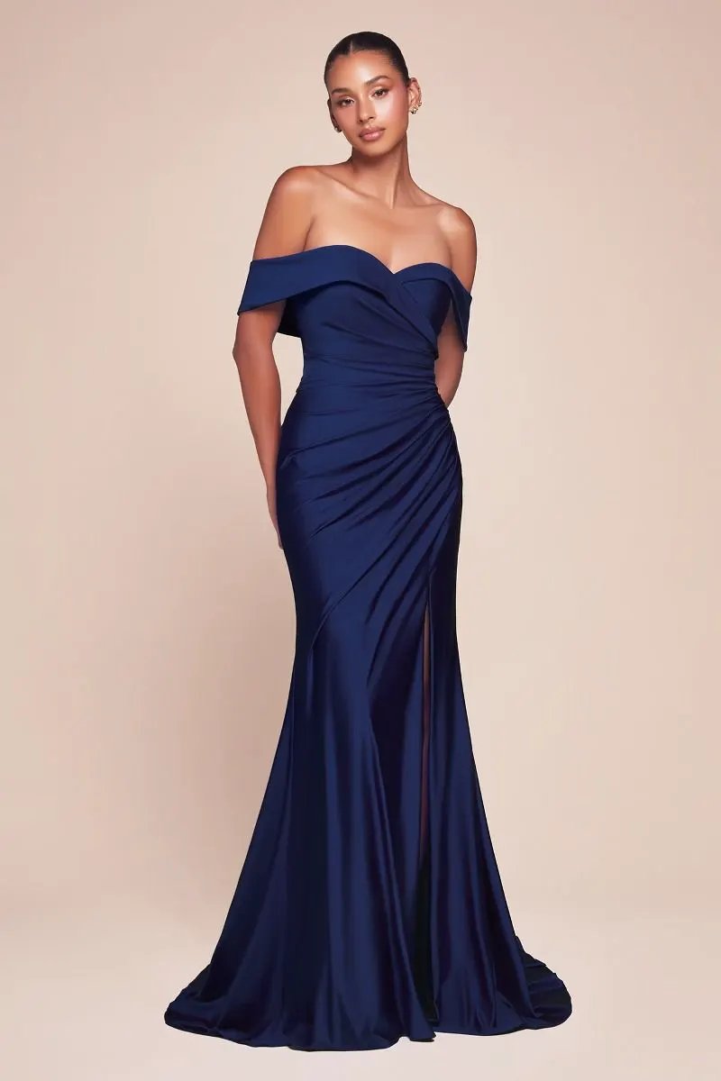 Off The Shoulder Stretch Spandex Dress by Tux-USA
