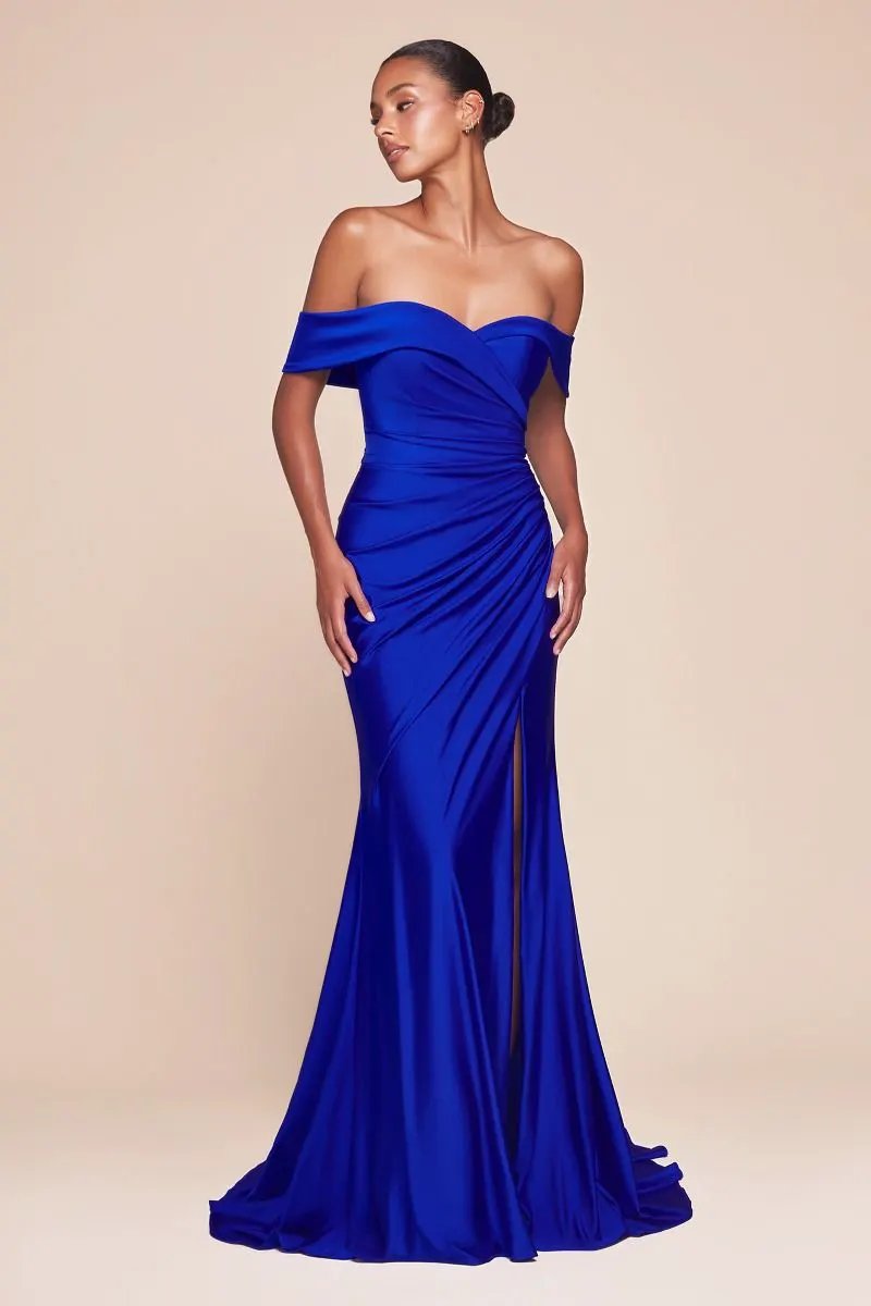 Off The Shoulder Stretch Spandex Dress by Tux-USA
