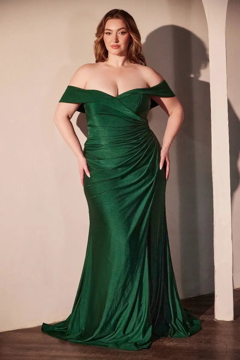 Stretch Spandex Off The Shoulder Curve Dress by Tux-USA