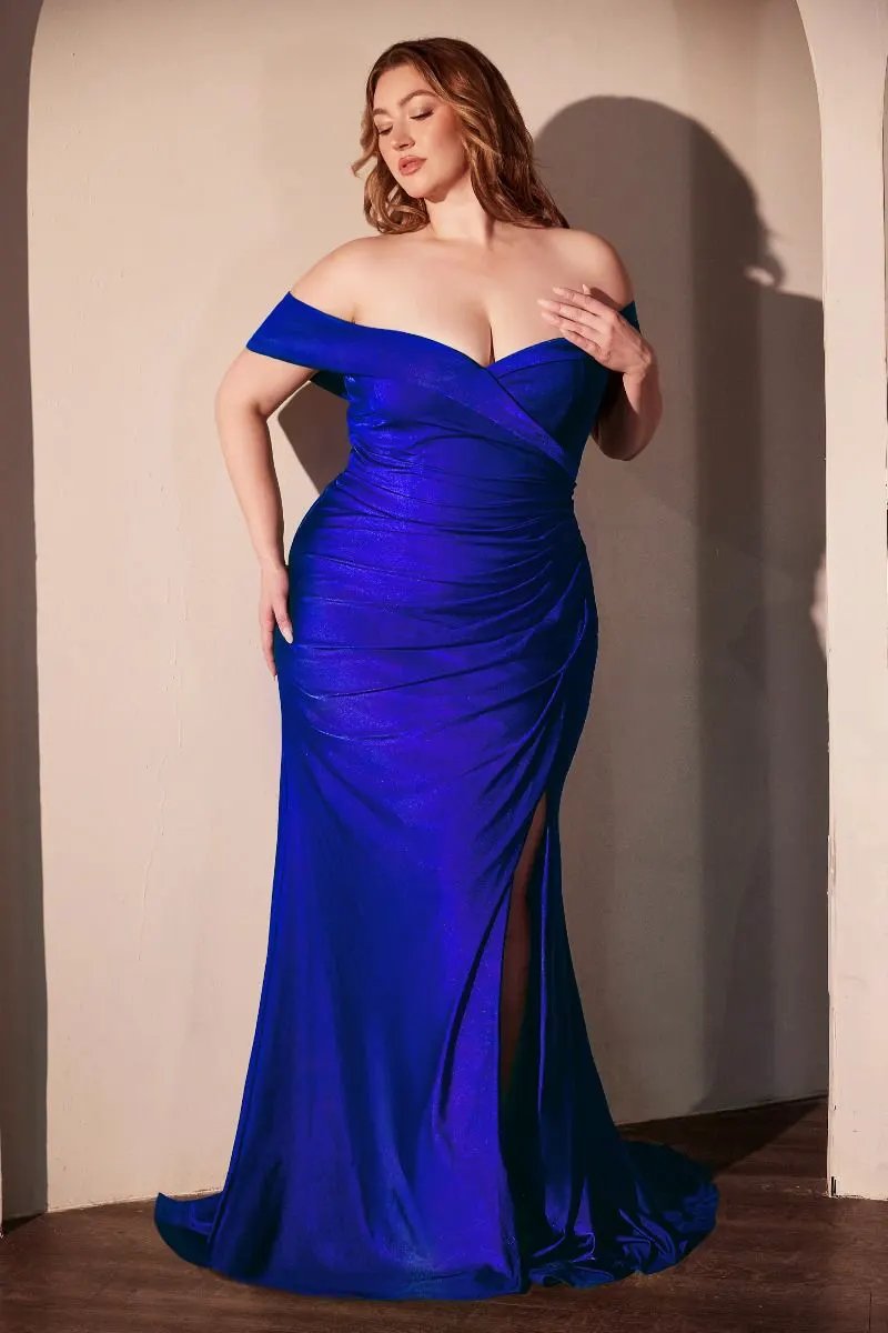 Stretch Spandex Off The Shoulder Curve Dress by Tux-USA