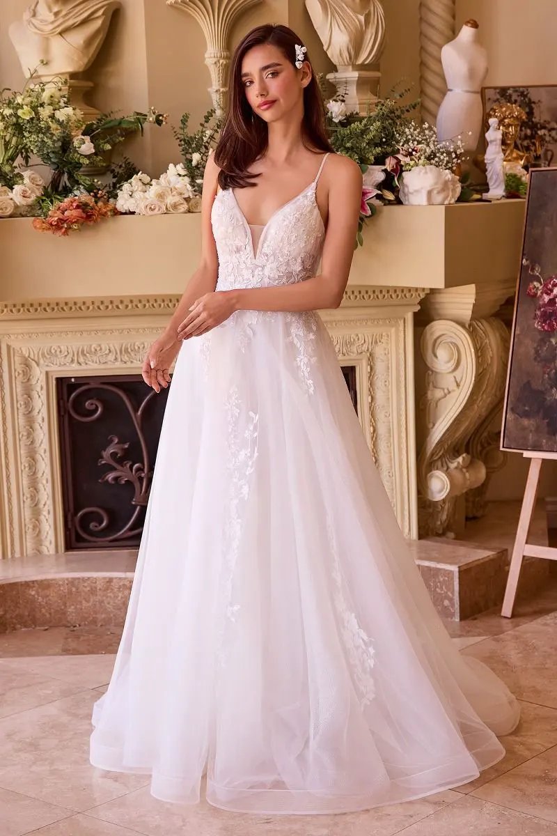Layered Tulle A-Line Wedding Dress by Tux-USA