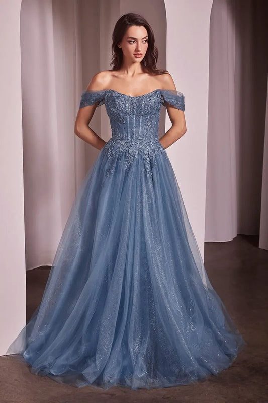 Off The Shoulder A-Line Ball Gown by Tux-USA