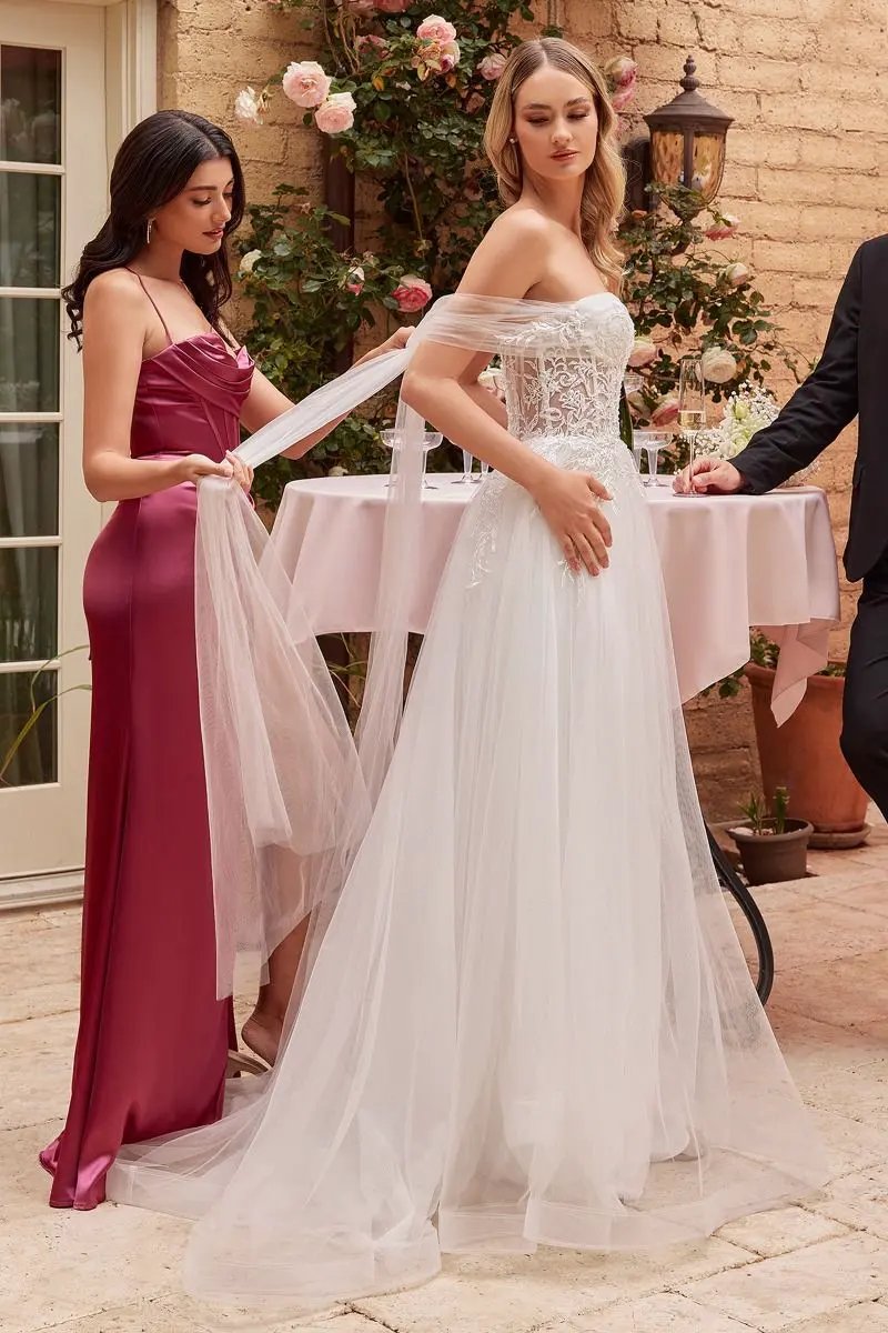 Strapless A-Line Bridal Gown by Tux-USA