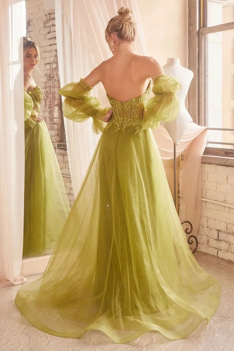 Strapless Ball Gown With Removable Sleeves by Tux-USA