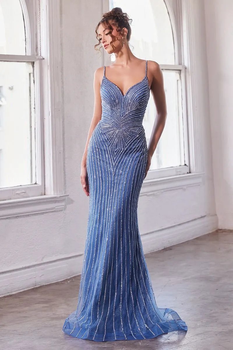 Embellished Fitted Gown by Tux-USA
