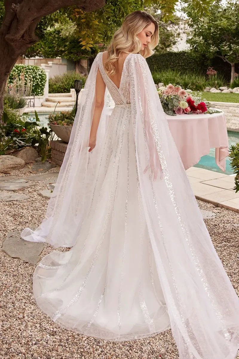 A-Line Bridal Gown With Long Sleeves by Tux-USA