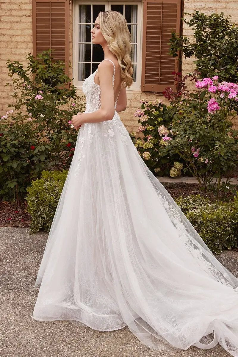Layered Lace A-Line Bridal Gown by Tux-USA