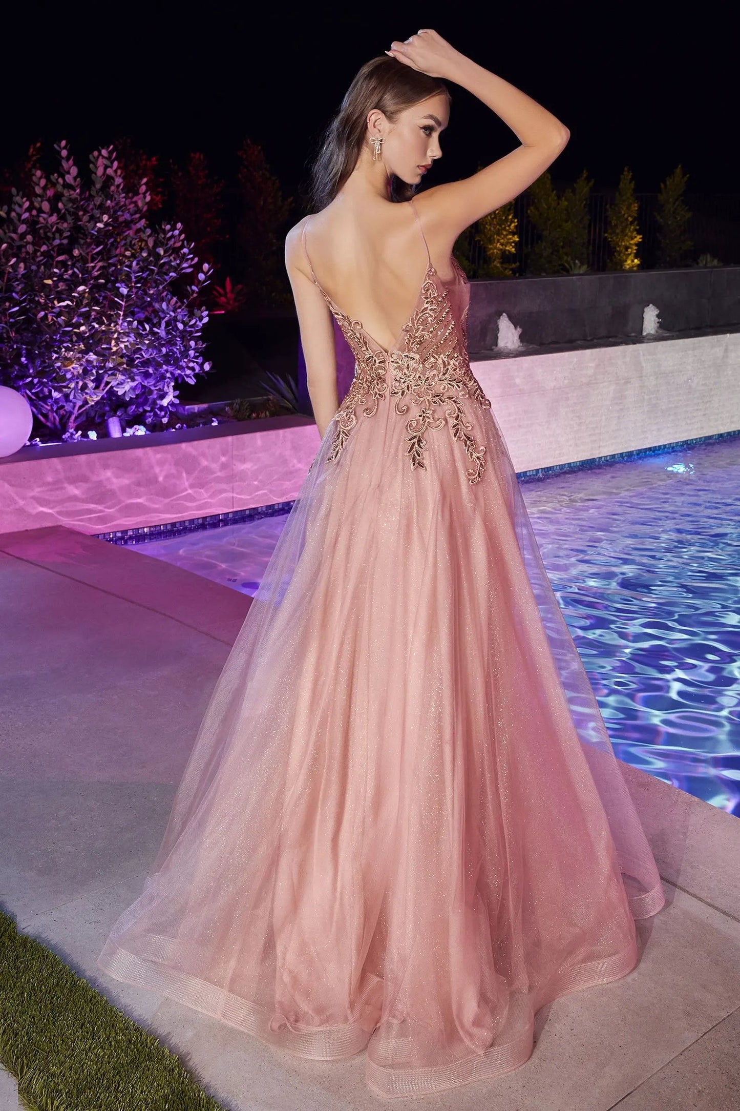 Layered Tulle A-Line Gown by Tux-USA