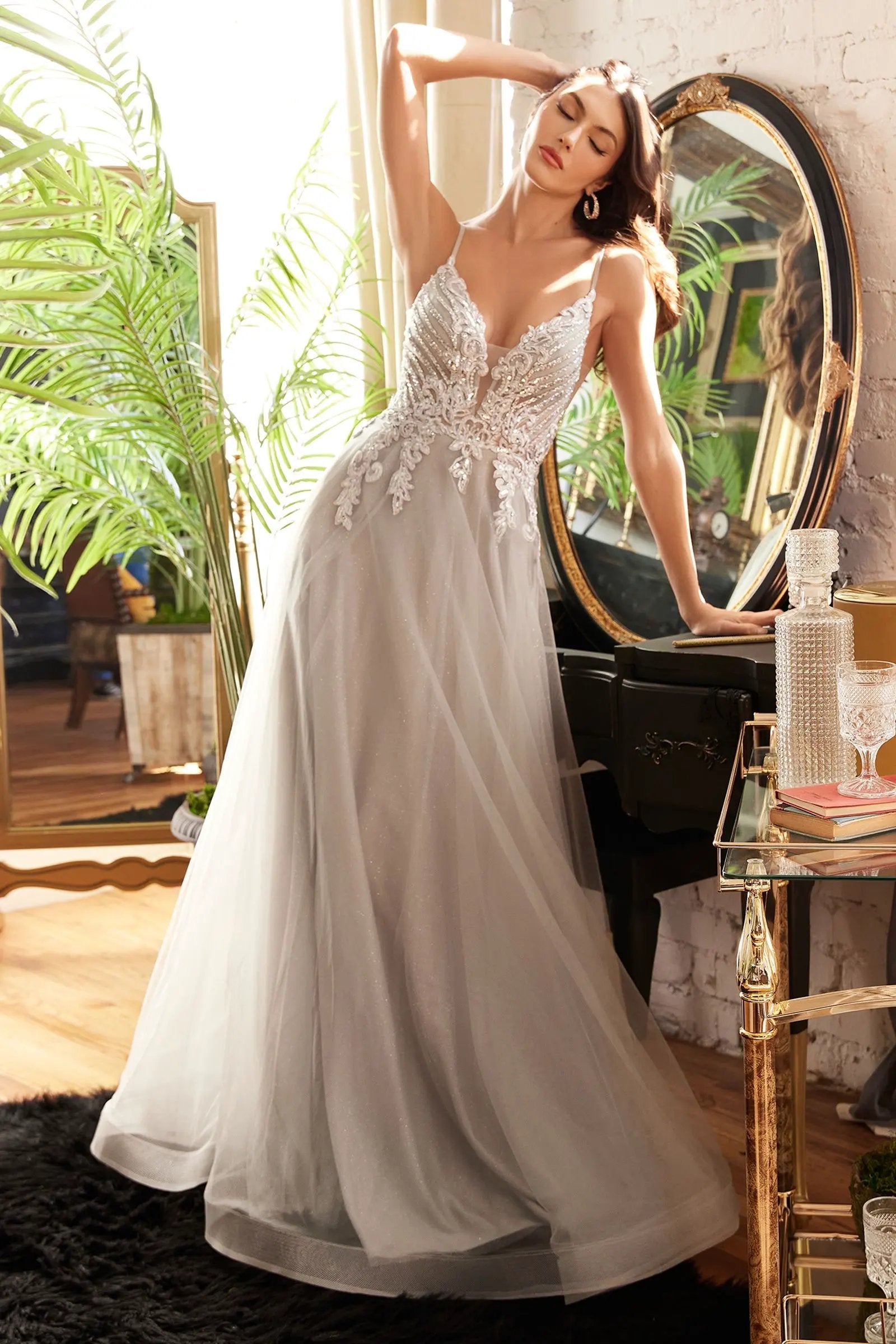 Layered Tulle A-Line Gown by Tux-USA