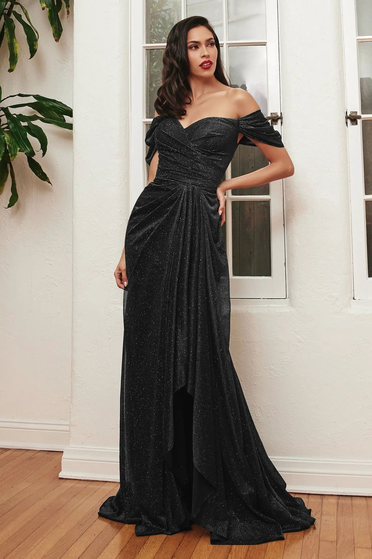 Off The Shoulder Glitter Gown by Tux-USA