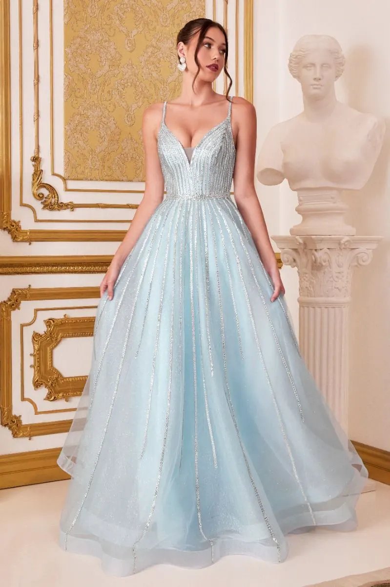 A-Line Embellished Tulle Gown by Tux-USA