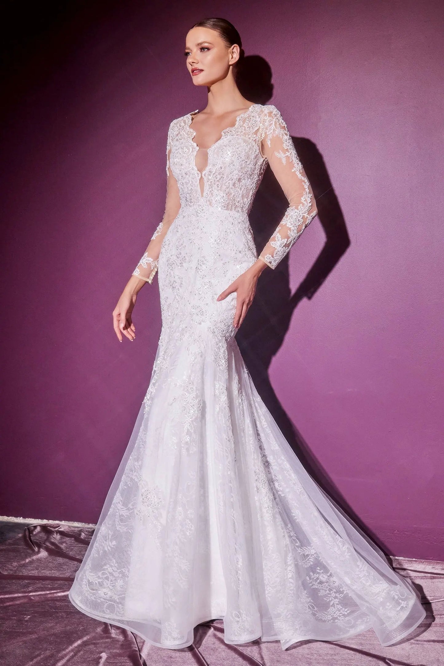 Layered Lace Mermaid Bridal Gown by Tux-USA