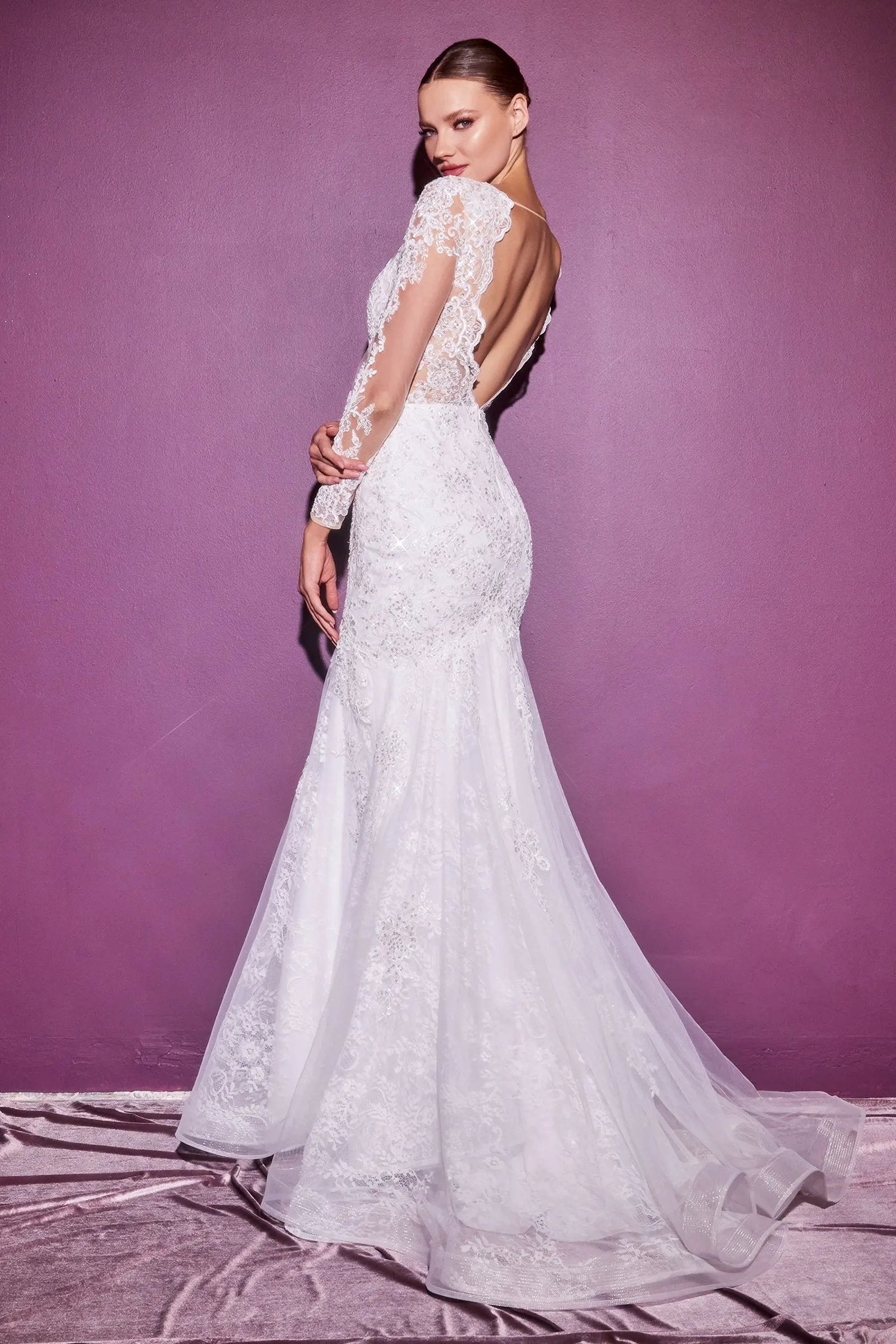 Layered Lace Mermaid Bridal Gown by Tux-USA