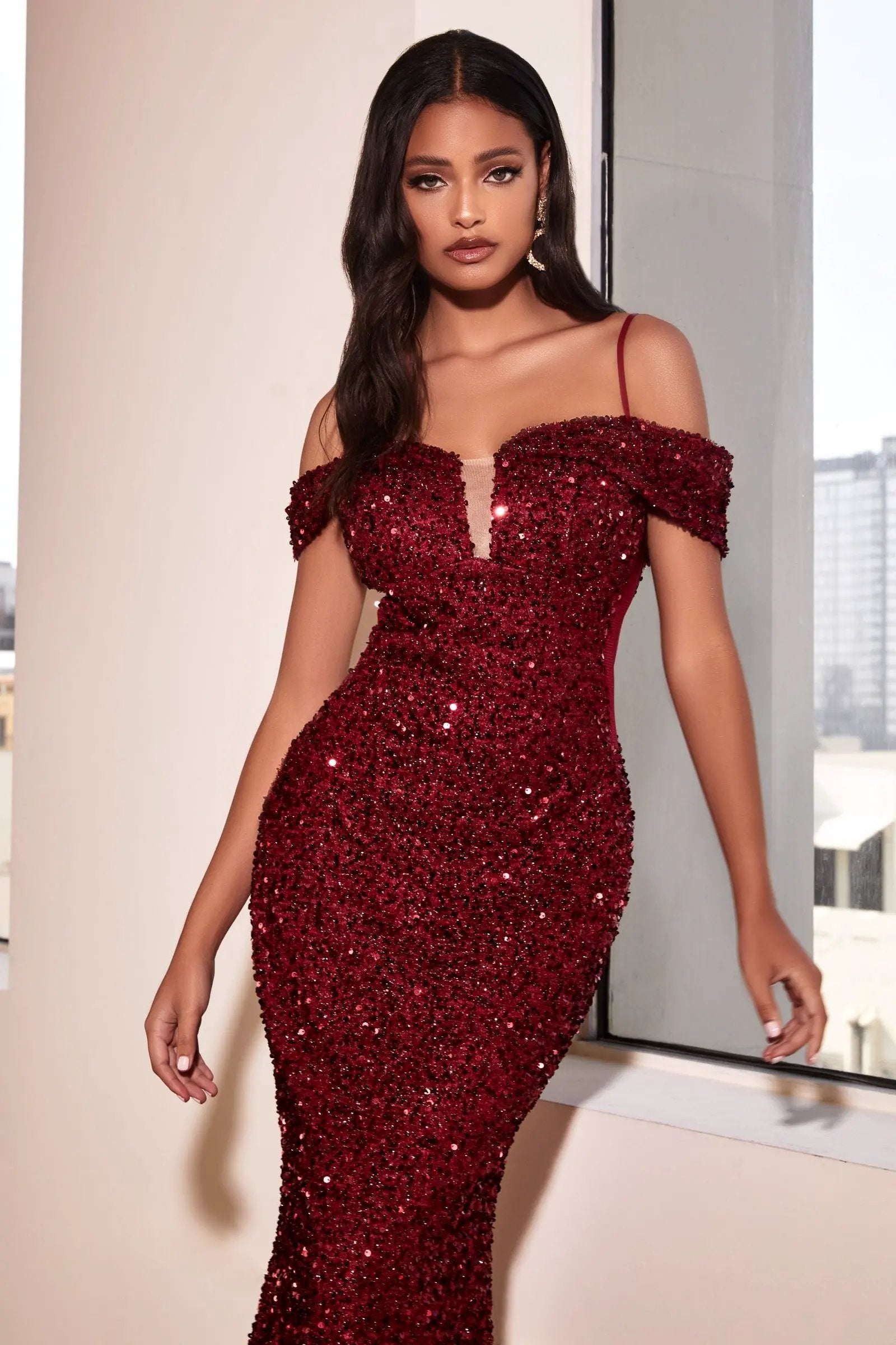 Twinkling Sequin Mermaid Gown by Tux-USA