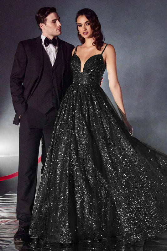 Layered Glitter Ball Gown by Tux-USA