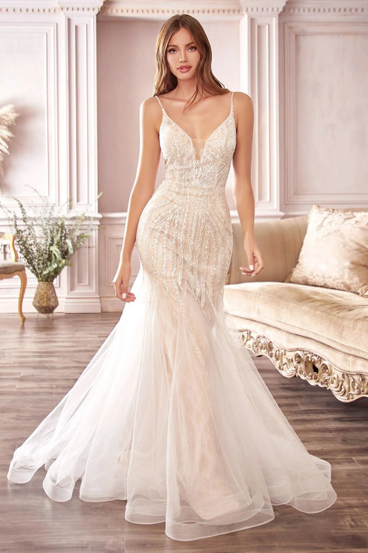 Beaded Mermaid Wedding Dress by Tux-USA