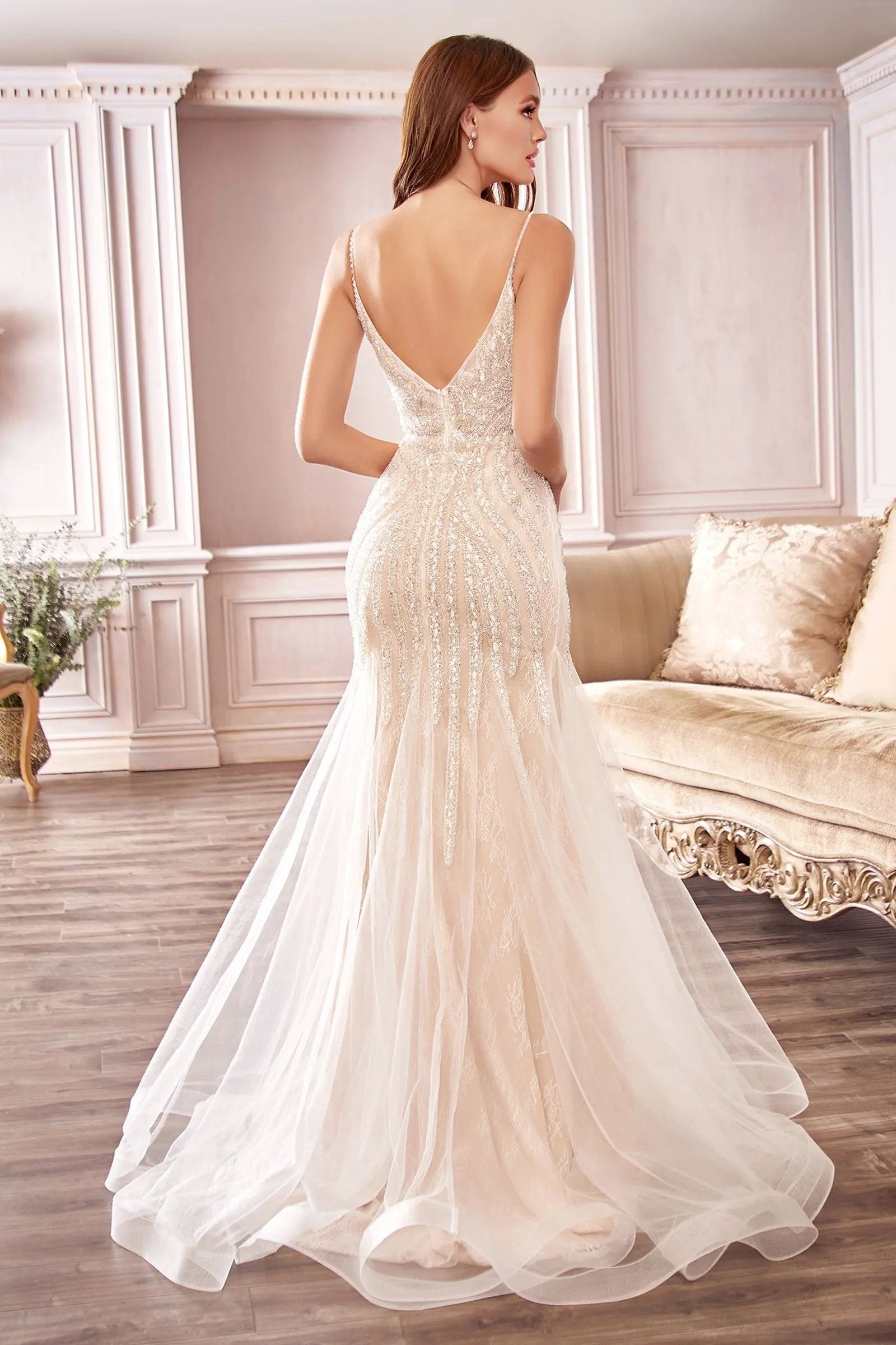 Beaded Mermaid Wedding Dress by Tux-USA