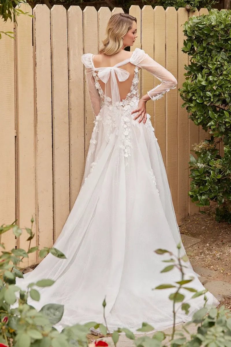 A-Line Wedding Gown With Removable Sleeves by Tux-USA