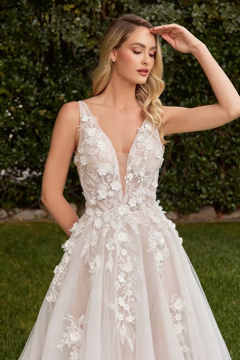 A-Line Wedding Gown With Removable Sleeves by Tux-USA
