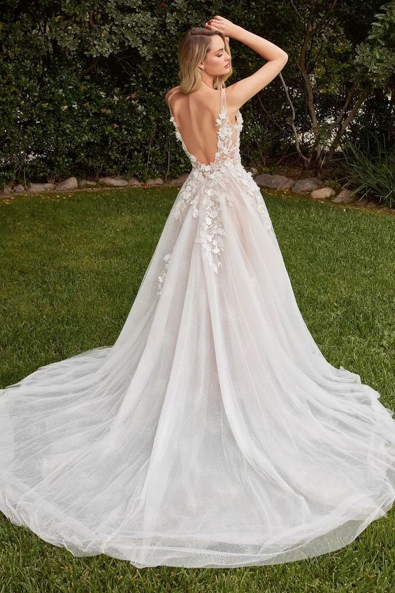 A-Line Wedding Gown With Removable Sleeves by Tux-USA