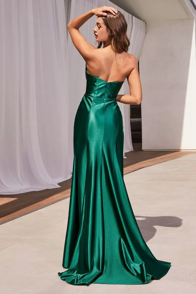 Strapless Satin Gown by Tux-USA