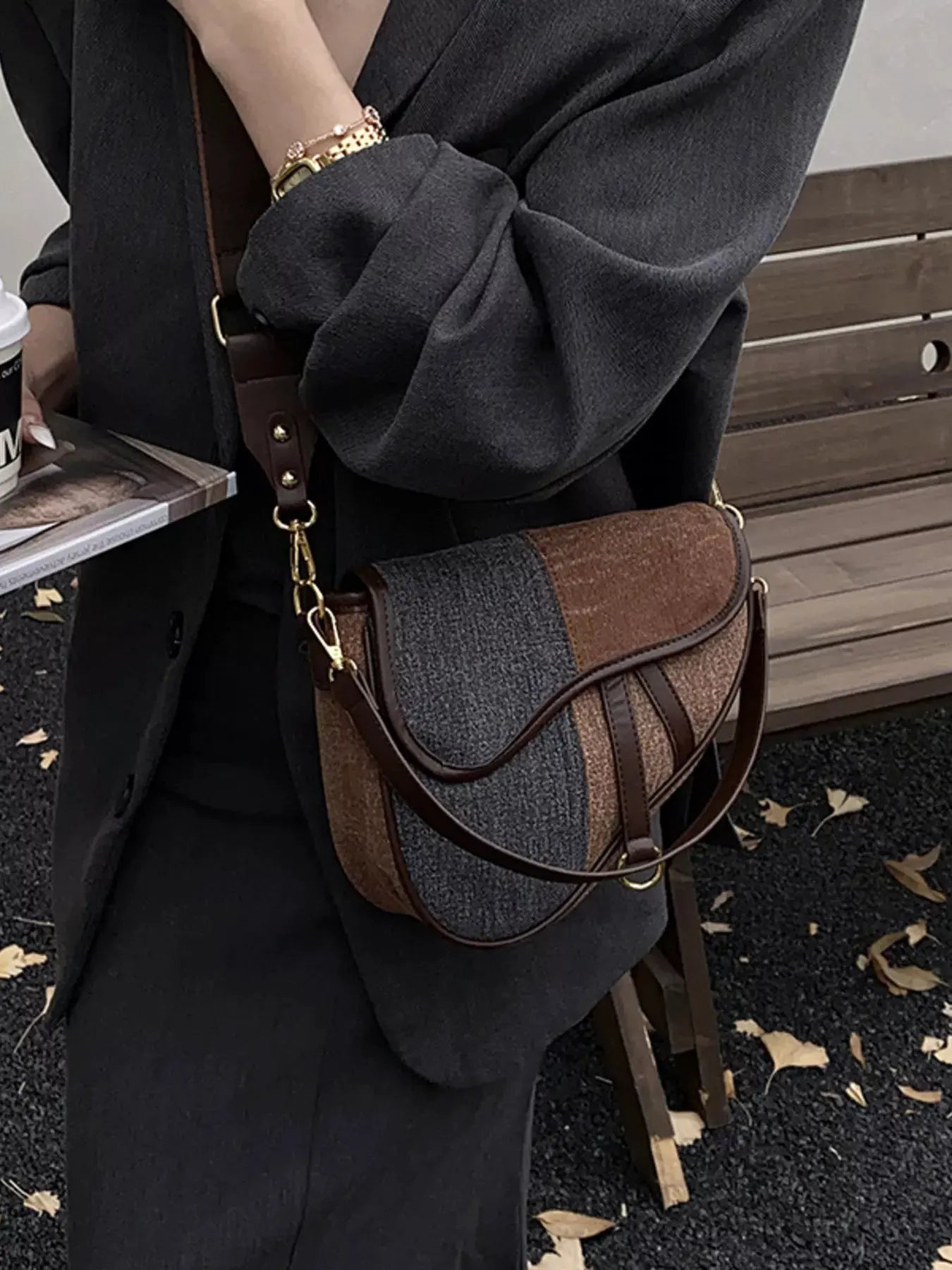 Adjustable Strap Crossbody Bag by Partner Label
