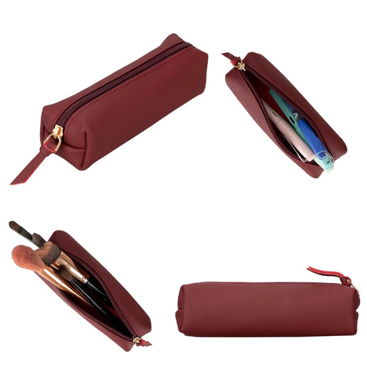 Centennial Multipurpose Leather Pencil Case and Makeup Bag by TORONATA